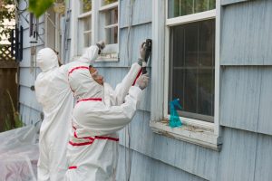 Intervention sur un chantier de traitement du plomb